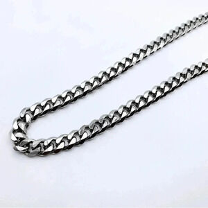 Cuban Link Dainty Silver Chain Layering Necklace